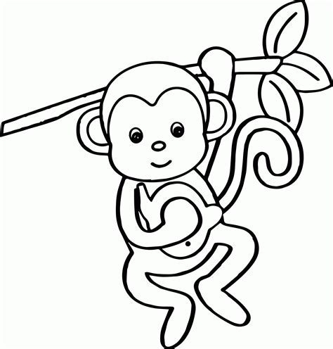 baby monkey coloring pages